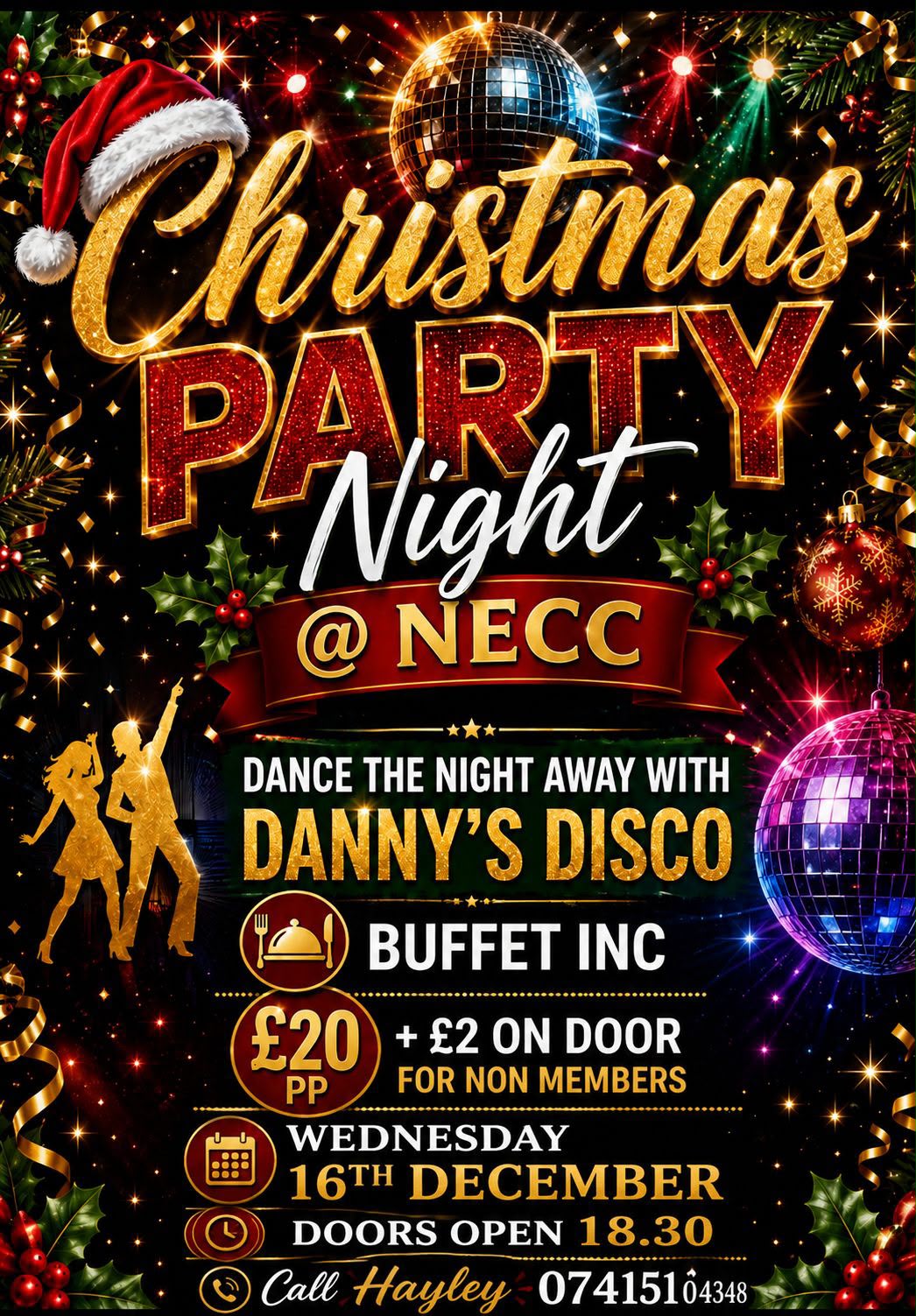 Poster for Christmas Party Night with Danny's Disco