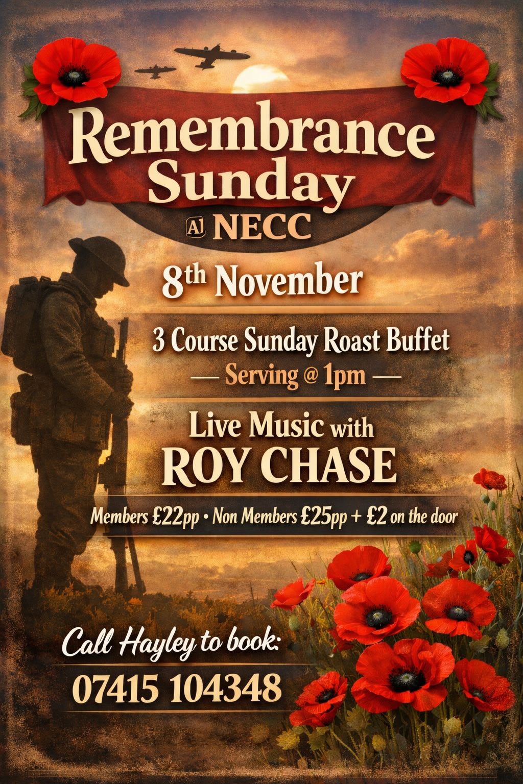 Poster for Remembrance Sunday!